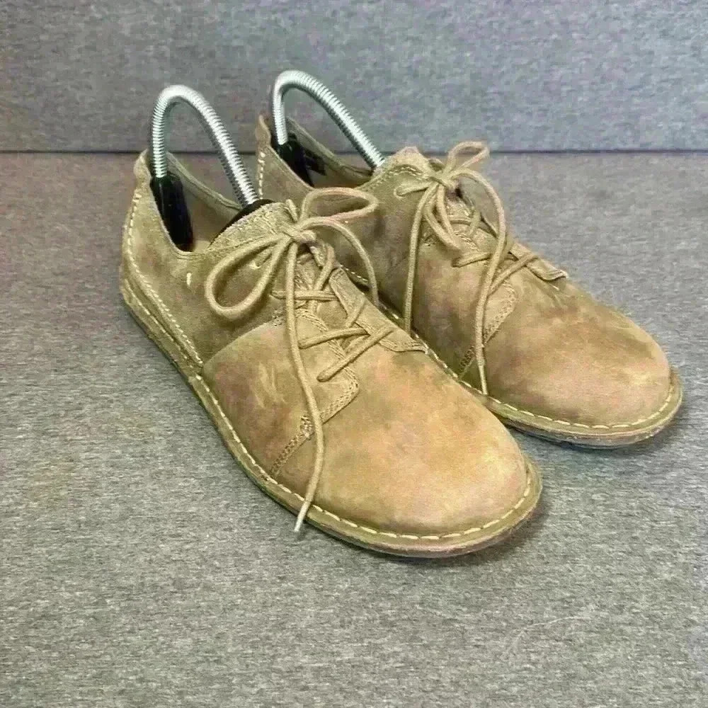 Clarks Collection Womens Brown Leather Suede Low Lace Up Oxford Shoes Size 9.5 - Picture 2 of 12